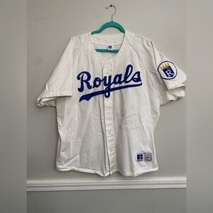 Vintage Kansas City Royals Russell Baseball Jersey 100% Cotton - XXL